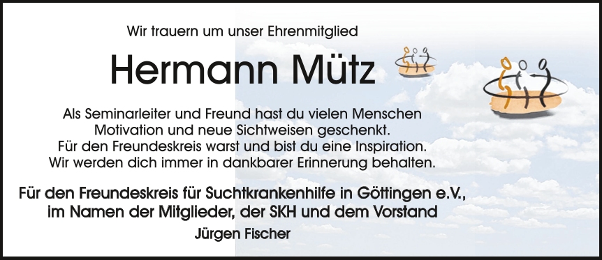Nachruf Hermann Muetz 2022